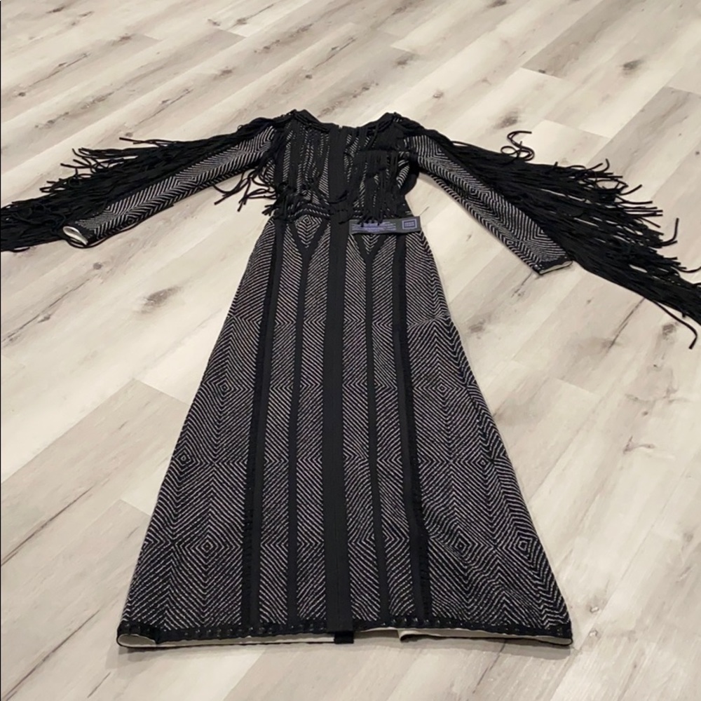 Herve Leger Maxi Fringe Dress - Picture 2 of 8